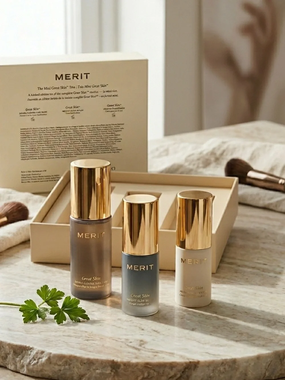 MERIT THE GREAT SKIN MINI TRIO RARE & COVETED LUXURY SEPHORA RELEASE NIB